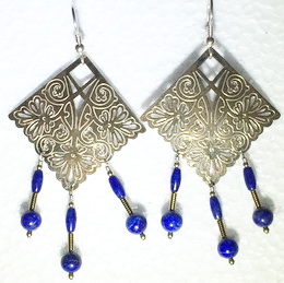 gold overlay and 925 silverwith blue sodalite beads